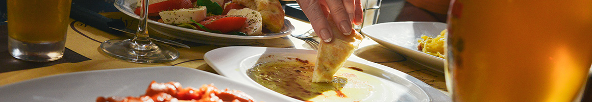 Eating Greek Mediterranean Lebanese at Khoury's Cuisine restaurant in Peoria, IL.